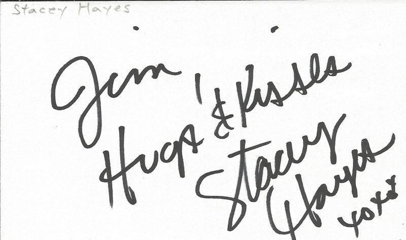 Stacey Hayes Signed 3x5 Index Card Manswers Lingo