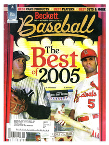 Best of 2005 Beckett Baseball Magazine Albert Pujols Alex Rodriguez