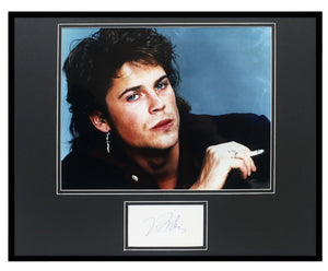 Rob Lowe Signed Framed 16x20 Photo Display St Elmo's Fire