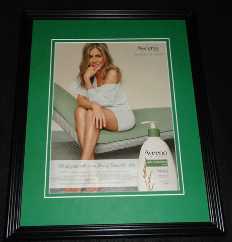 Jennifer Aniston 2014 Aveeno Lotion Framed 11x14 ORIGINAL Advertisement