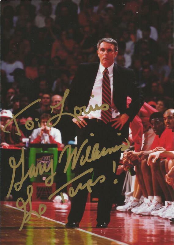 Coach Gary Williams Signed 5x7 Photo Maryland