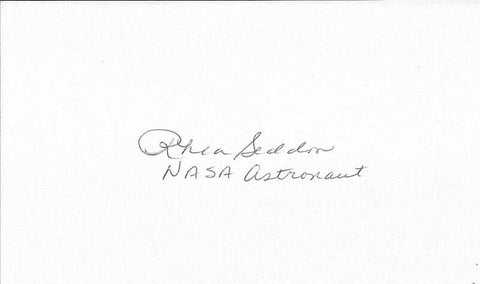 Margaret Rhea Seddon Signed 3x5 Index Card NASA 