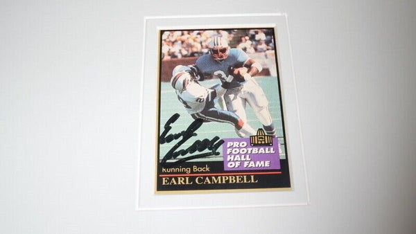 Earl Campbell Signed Framed 16x20 Photo Display Oilers w/ Walter Payton