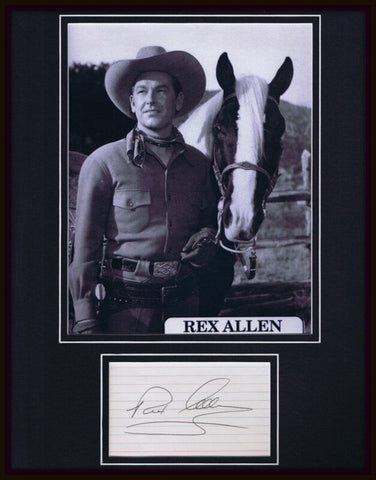 Rex Allen Signed Framed 11x14 Photo Display JSA