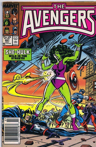 Avengers #281 ORIGINAL Vintage 1987 Marvel Comics She Hulk Newsstand