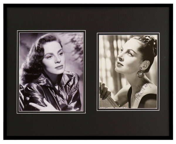 Viveca Lindfors Signed Framed 16x20 Photo Set JSA 