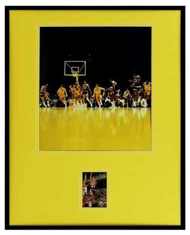 Jerry West Signed Framed 16x20 Photo Display JSA Lakers WVU 