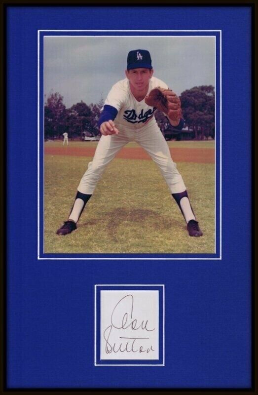 Don Sutton Signed Framed 11x17 Photo Display Dodgers Braves Angels