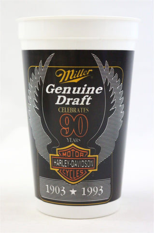 VINTAGE 1993 Miller Genuine Draft Harley Davidson 90th Anniversary Beer Cup