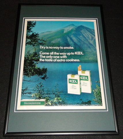 1972 Kool Cigarettes Framed 12x18 ORIGINAL Advertisement