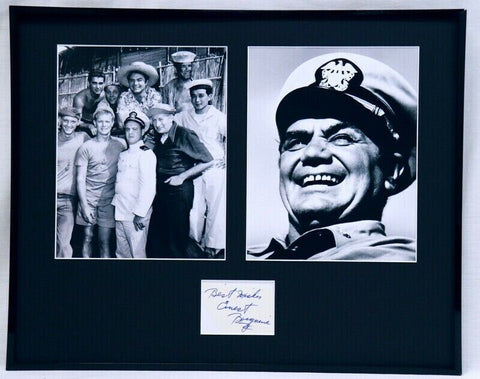 Ernest Borgnine Signed Framed 16x20 Photo Set McHale's Navy    	