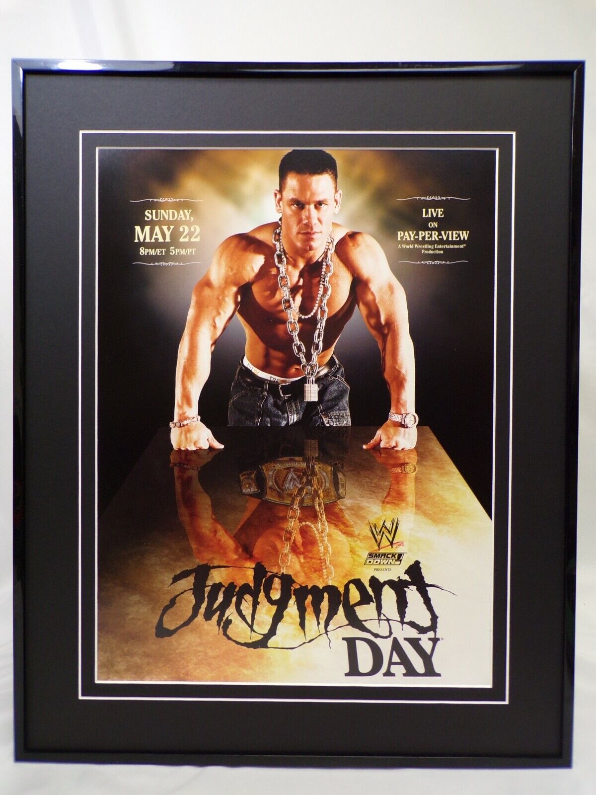 2005 WWE Judgment Day I Quit John Cena 16x20 Framed Insight Poster Display 