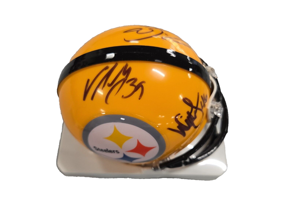 (2) Pittsburgh Steelers Multi Signed Mini Helmets w/ Super Bowl Champs