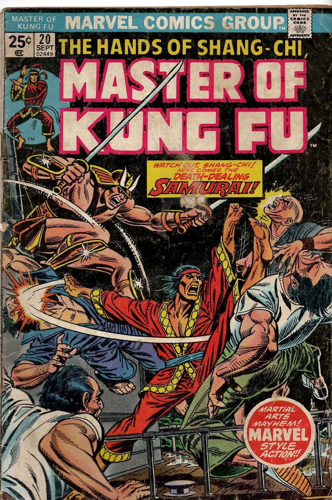 Master Of Kung Fu #20 VINTAGE 1974 Marvel Comics Shang Chi