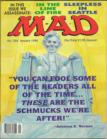 ORIGINAL Vintage January 1994 Mad Magazine #324 Sleepless in Seattle