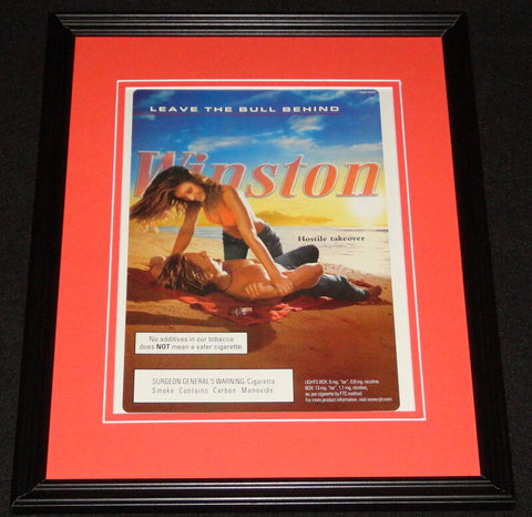 2004 Winston Cigarettes Hostile Takeover Framed 11x14 ORIGINAL Advertisement B