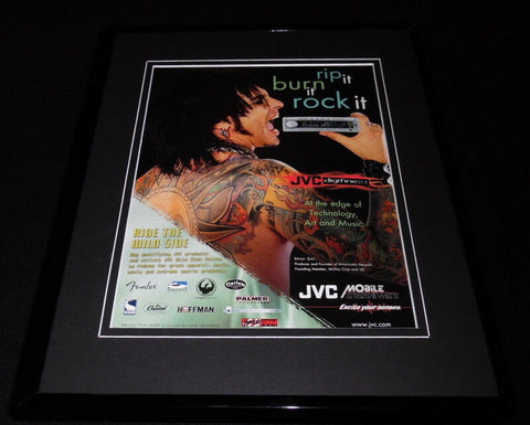 Nikki Sixx 2001 JVC Mobile Framed 11x14 ORIGINAL Vintage Advertisement