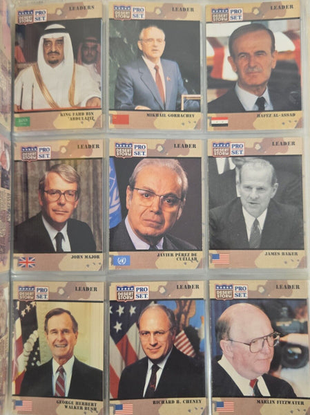 1991 Pro Set Desert Storm Complete Set 1-250 George Bush Hussein Powell