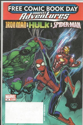 Marvel Adventures FCBD #1 ORIGINAL Vintage 2008 Marvel Comics Spiderman Hulk