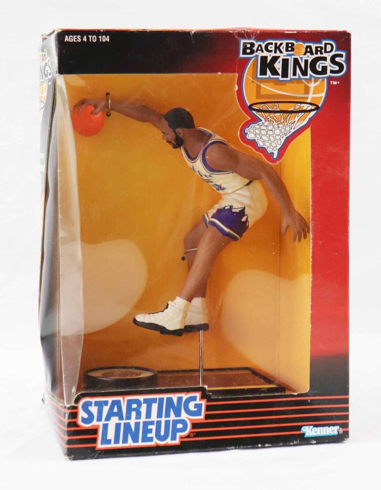 VINTAGE 1997 Starting Lineup Backboard Kings Karl Malone Figure Jazz