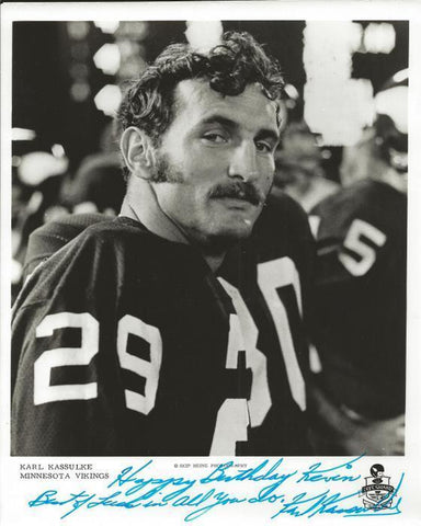 Karl Kassulke Signed Vintage 8x10 Photo Vikings B