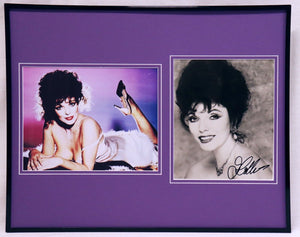 Joan Collins Signed Framed 16x20 Lingerie Heels Photo Set JSA Dynasty