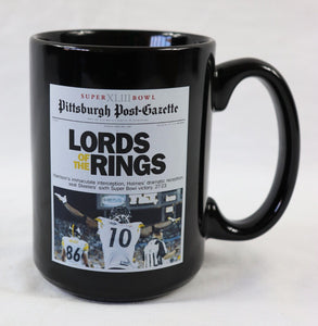 Pittsburgh Post Gazette Steelers Super Bowl XLIII Coffee Mug Santonio Holmes