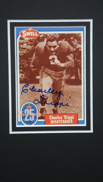 Charley Trippi Signed Framed 11x17 Photo Display UGA Georgia