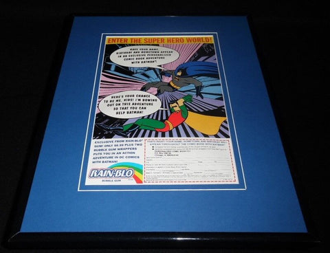 Batman 1994 Rain Blo Bubble Gum 11x14 Framed ORIGINAL Vintage Advertisement