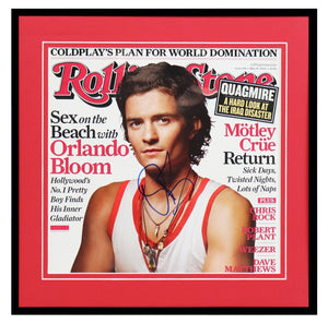 Orlando Bloom Signed Framed 2005 Rolling Stone Magazine Cover Display JSA