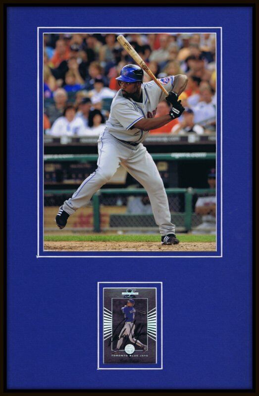 Carlos Delgado Signed Framed 11x17 Photo Display Mets