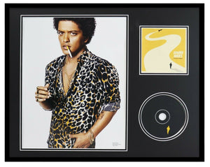 Bruno Mars Framed 16x20 Doo-Wops & Hooligans Debut CD & Photo Display