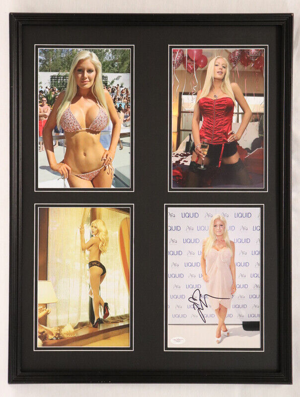 Heidi Montag Signed Framed 18x24 Lingerie Photo Set JSA The Hills