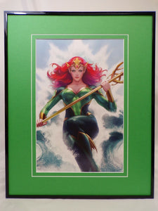 Mera Queen of Atlantis Framed 16x20 Poster Display DC Comics Artgerm GGA