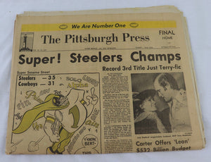 Jan 22 1979 Pittsburgh Press Newspaper Steelers 3rd Super Bowl Win XIII