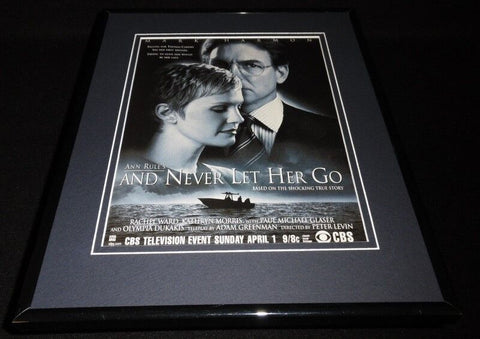 And Never Let Her Go 2001 CBS Framed 11x14 ORIGINAL Vintage Advertisement