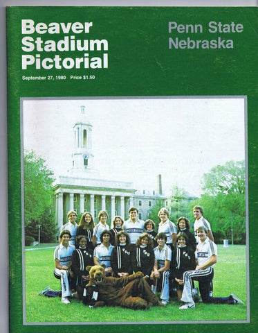 ORIGINAL Vintage Sept 27 1980 Penn State vs Nebraska Football Program