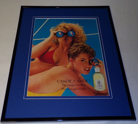 1989 Canoe Cologne Framed 11x14 ORIGINAL Vintage Advertisement