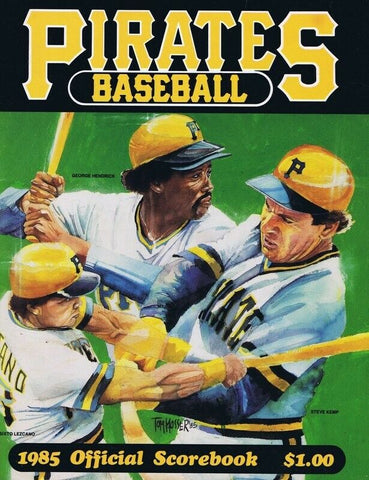 ORIGINAL Vintage 1985 Pittsburgh Pirates Scorebook George Hendrick Steve Kemp