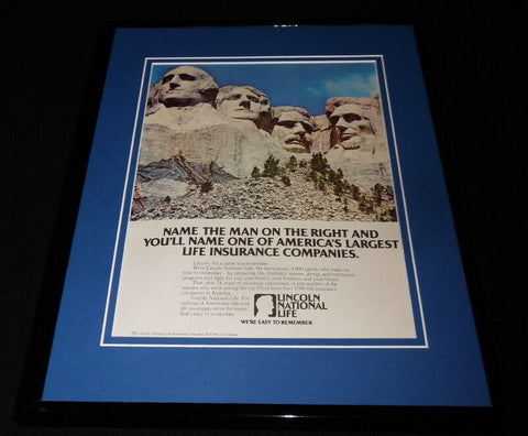 1979 Lincoln National Life Framed 11x14 ORIGINAL Advertisement Mt Rushmore