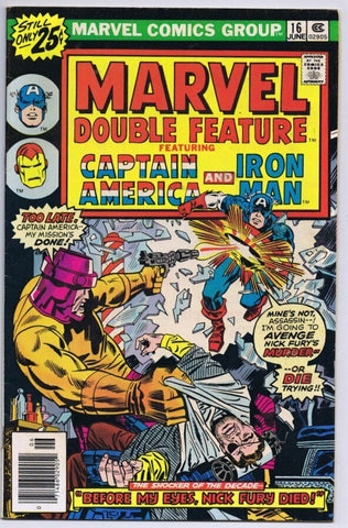 Marvel Double Feature #16 ORIGINAL Vintage 1976 Marvel Comics Captain America