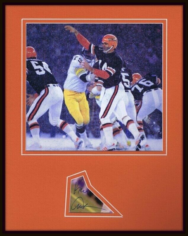 Ken Kenny Anderson Signed Framed 11x14 Photo Display JSA Bengals vs Steelers