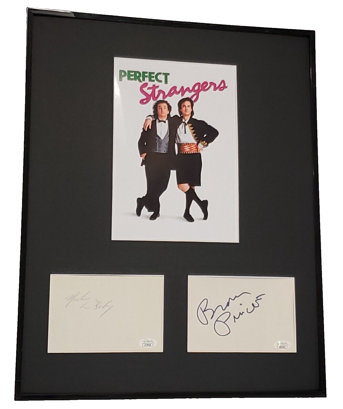 Perfect Strangers Cast Signed Framed 16x20 Photo JSA Bronson Pinchot ML Baker