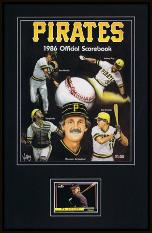 Jim Leyland Signed Framed 1986 Pirates Scorebook Display 1st Season as Manager