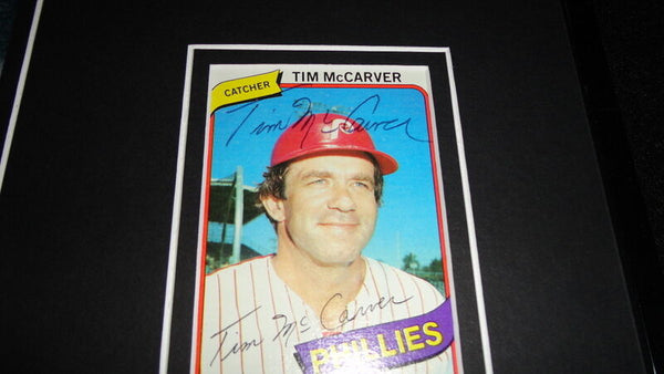 Tim McCarver Signed Framed 11x17 Photo Display Cardinals Arguing w/ Ump