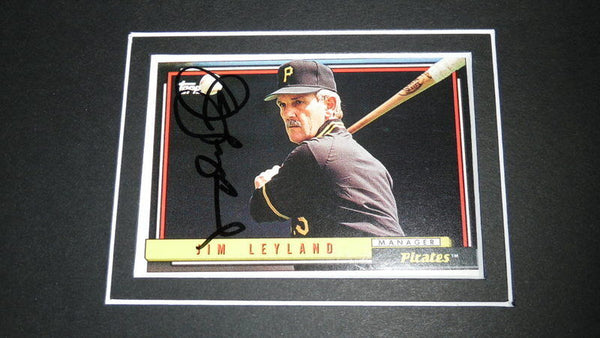 Jim Leyland Signed Framed 1986 Pirates Scorebook Display 1st Season as Manager