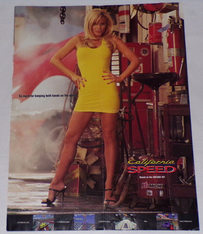 ORIGINAL Vintage 1998 California Speed N64 15x20" Advertising Poster 