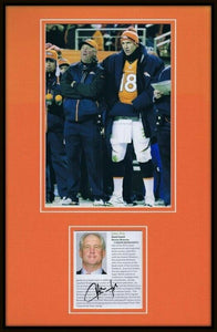 John Fox Signed Framed 11x17 Photo Display w/ Peyton Manning Broncos