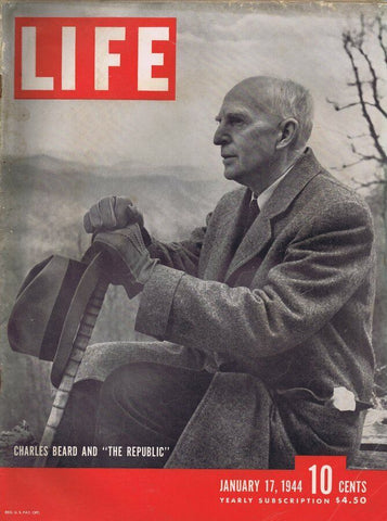 ORIGINAL Vintage Life Magazine January 17 1944 Charles Beard