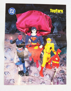 VINTAGE 1997 Toyfare DC Comics Bizarro Sinestro Prof Zoom 9x12 Folded Poster